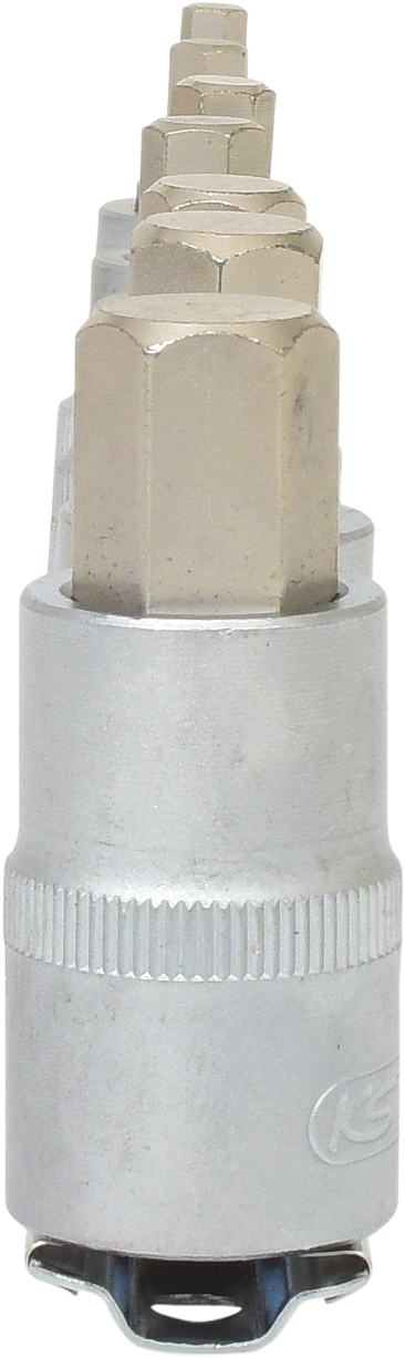 KS Tools 1/2" Bit-Stecknuss-Satz Innensechskant, kurz, 7-tlg