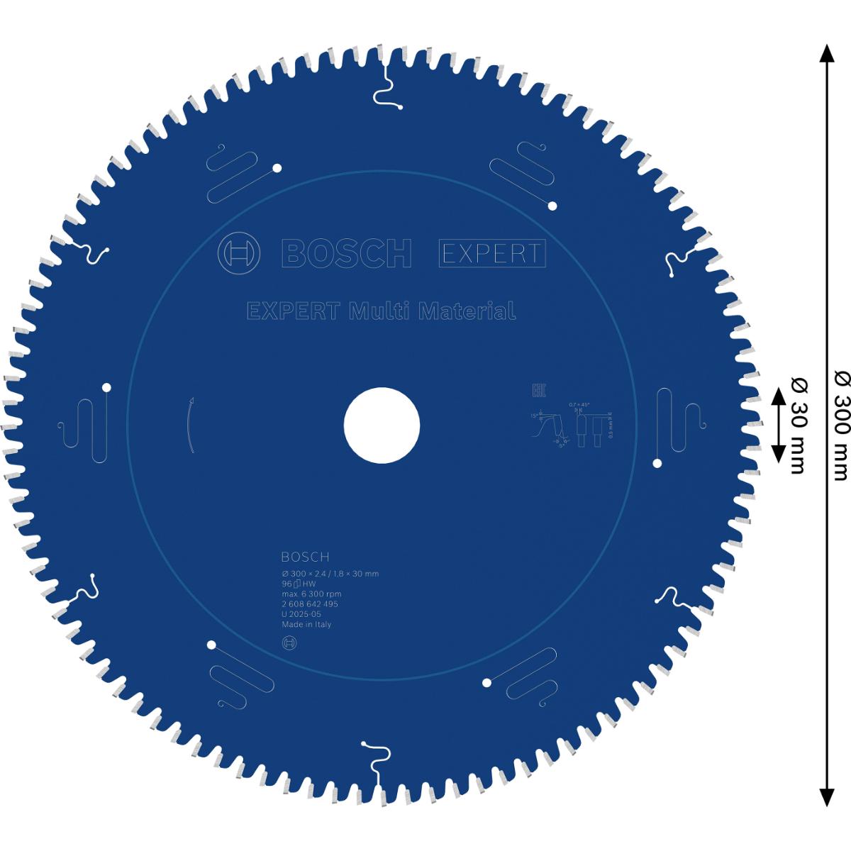 Bosch Kreissägeblatt Expert for Multi Material, 210 x 30 x 2,4 mm, 54