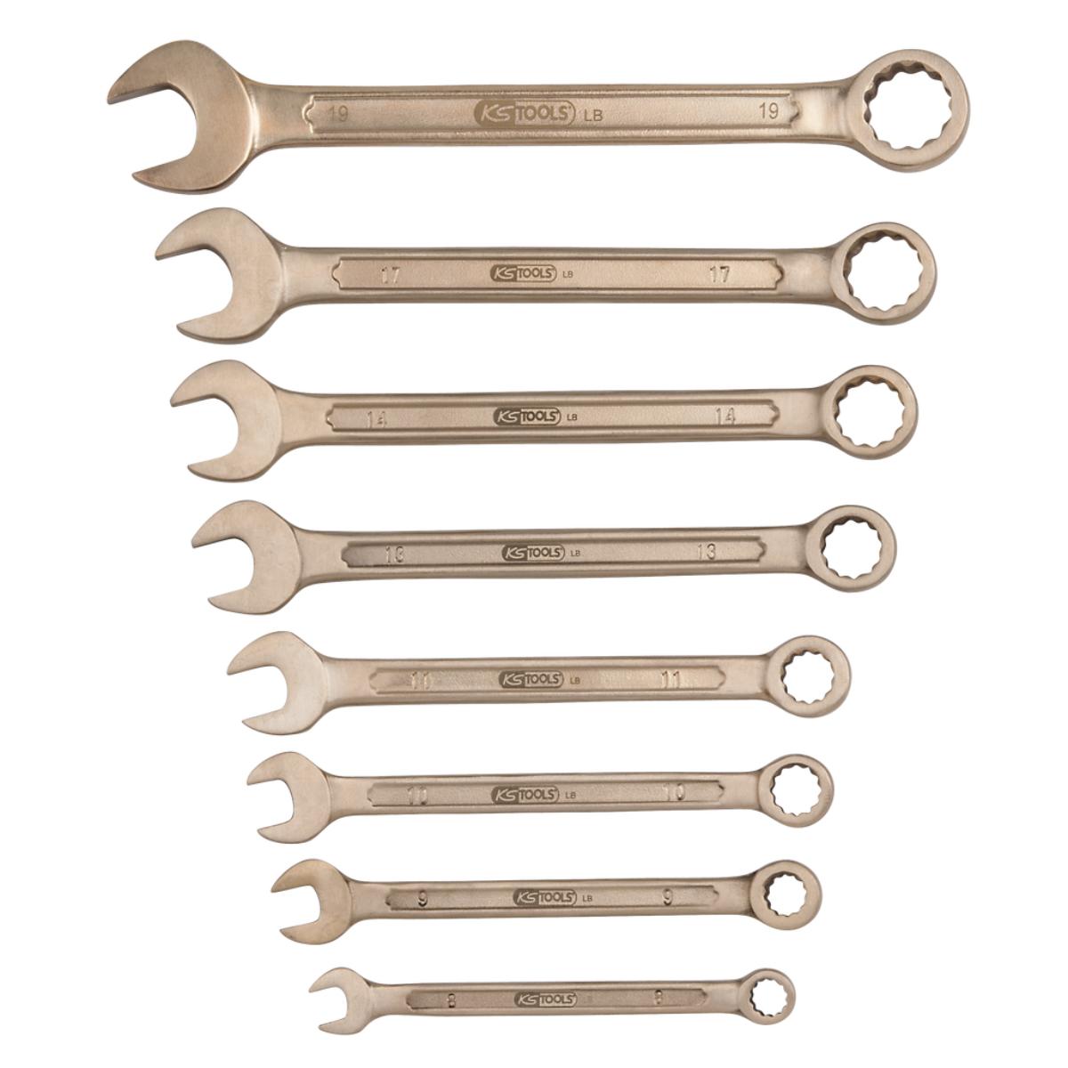 KS Tools BRONZEplus Ringmaulschlüssel-Satz, abgewinkelt 11-tlg 8-22mm