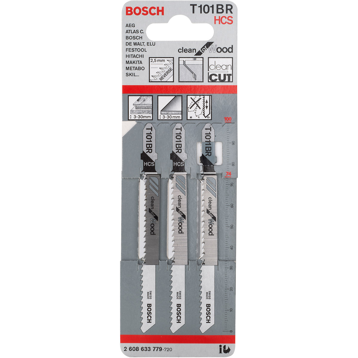 Bosch Stichsägeblatt T 101 BR Clean for Wood