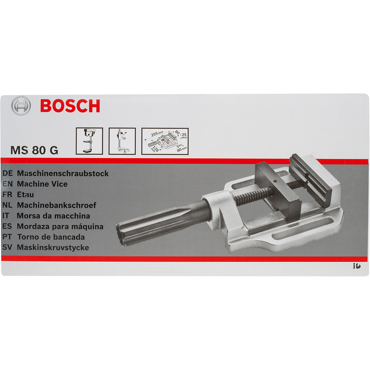 Bosch Maschinenschraubstock MS 80 G, 100 mm, 80 mm, 80 mm