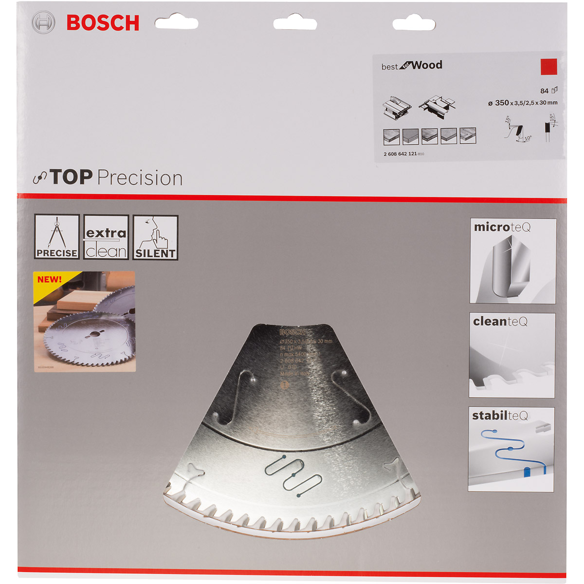 Bosch Kreissägeblatt Top Precision Best for Wood, 350 x 30 x 3,5mm, 84 Zähne