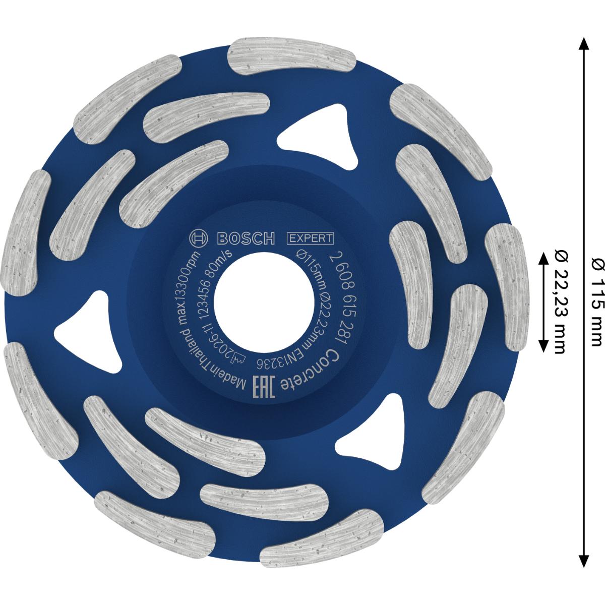 Bosch EXPERT Concrete Topfscheibe long life, 115×22,23×5 mm