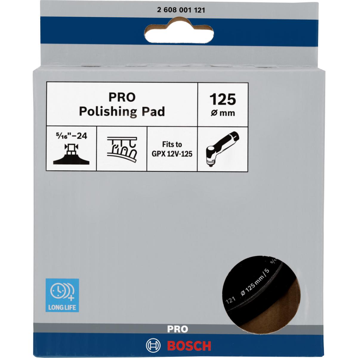 2608001121BO Bosch PRO Polierteller, 125 mm, GPX 12V-125