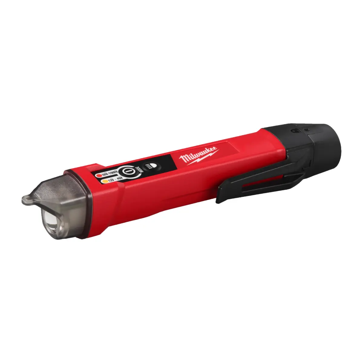 Milwaukee Berührungsloser Spannungsprüfer mit zwei Messbereichen und Taschenlampe NCVDDF