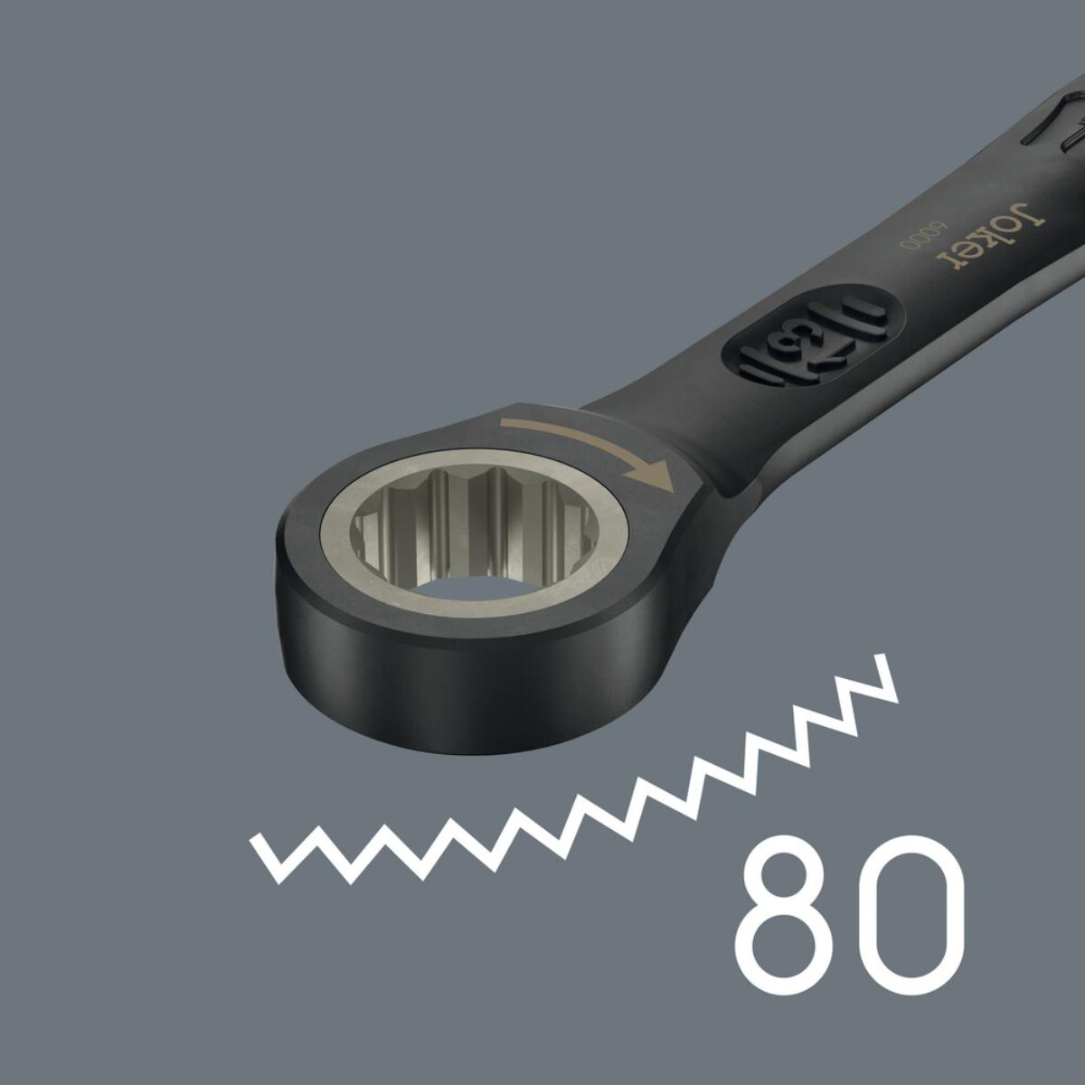 05020017001we Wera 6000 Joker Black Edition 11 Set 1 Maul-Ringratschenschlüssel-Satz, 11-teiliges Set