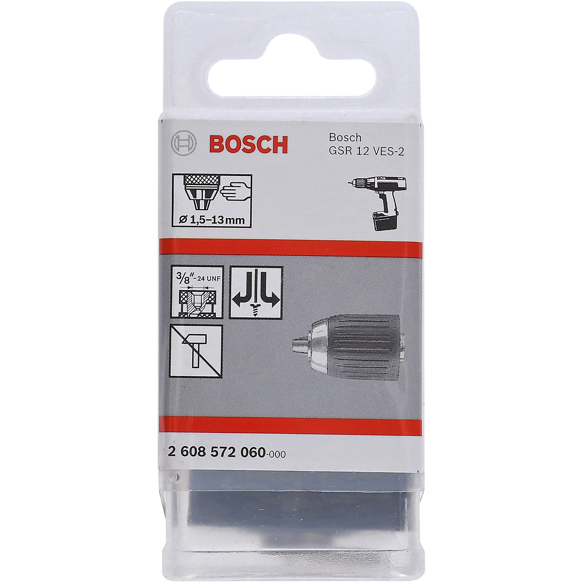 Bosch Schnellspannbohrfutter bis 13 mm, 2 bis 13 mm, 3/8 Zoll bis 24