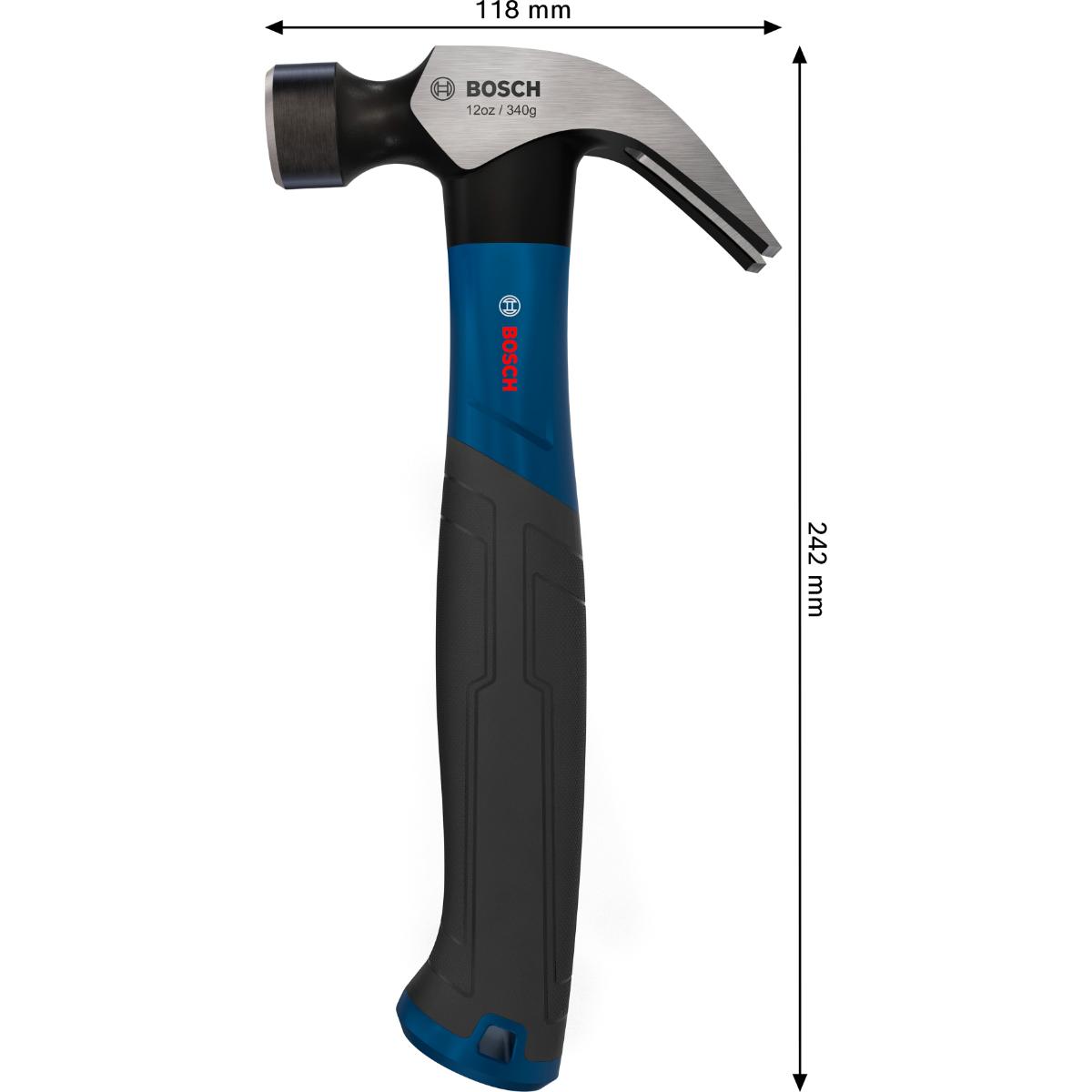 Bosch Zimmermannshammer 12 oz / 340 g, geschwungen