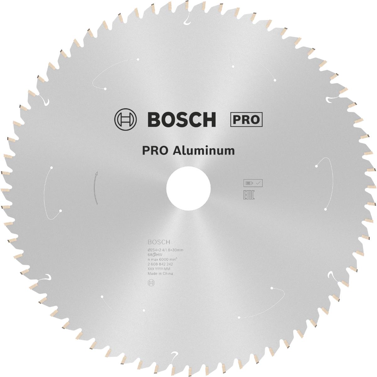 Bosch PRO Kreissägeblatt Standard for Aluminium, 254 x 30, 68 Zähne