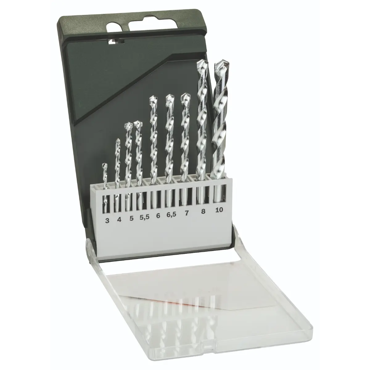 Bosch Steinbohrer-Set: 3x60/4x75/5x85/5,5x85/6x100/6,5x100/7x100/8x120/10x120, 9-tlg.