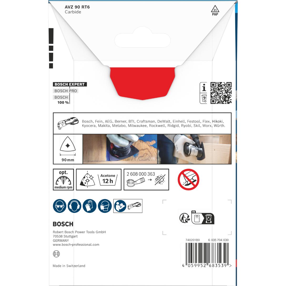 Bosch EXPERT AVZ 90 RT6 Schleifplatte, 90 mm