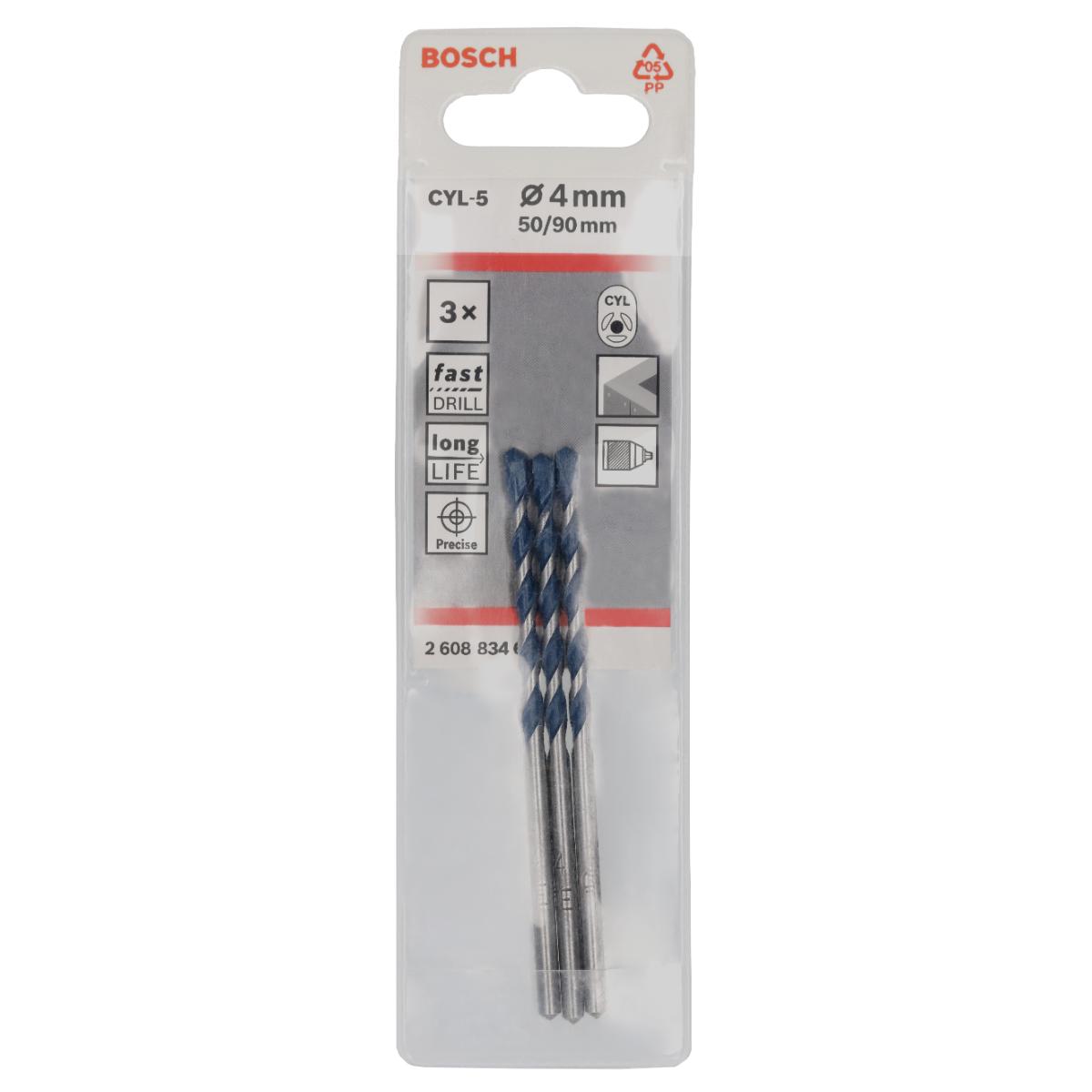 Bosch Bohrer Set CYL-5 4x90, 3-teilig