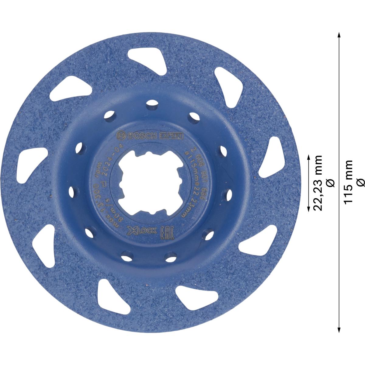 2608901686BO Bosch EXPERT Multi Material Carbide-Topfscheibe fein X-LOCK, 115 mm, 22,23 mm