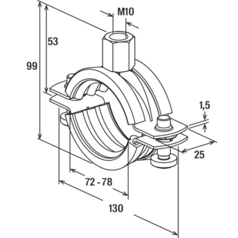 Fischer Rohrschelle FRS 2 1/2" A4