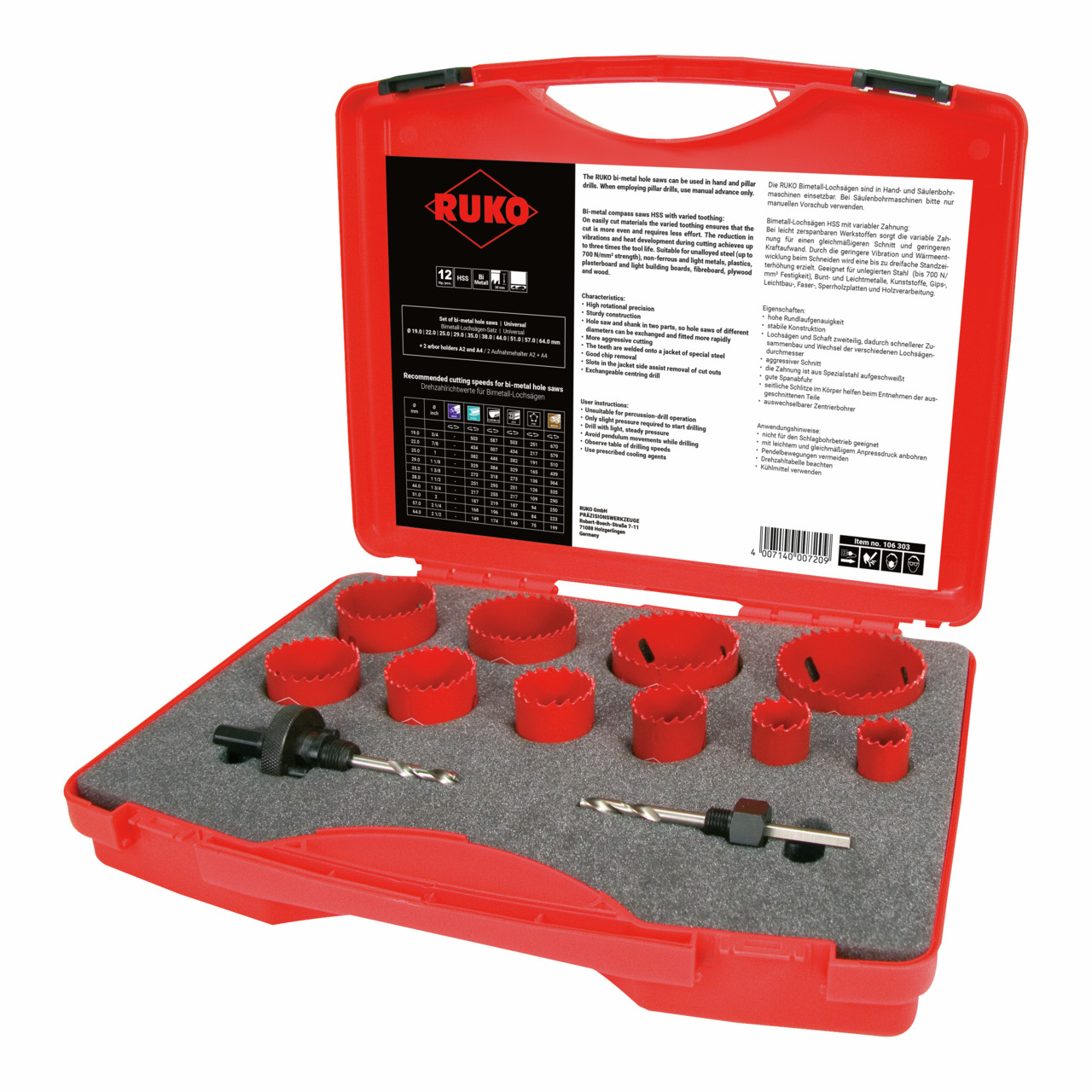 RUKO Bimetall-Lochsägen-Satz HSS