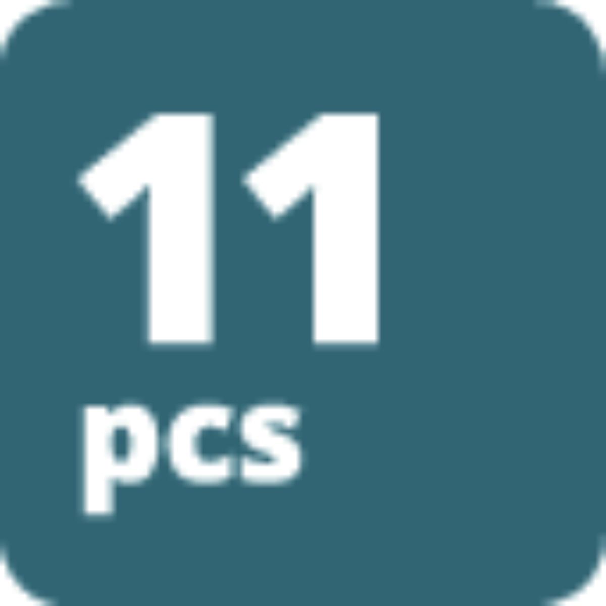 Wiha Steckschlüsseleinsatz 1/4 zoll Set TorqueVario -S electric gemischt 11-teilges Set mit Adaptern und Falttasche