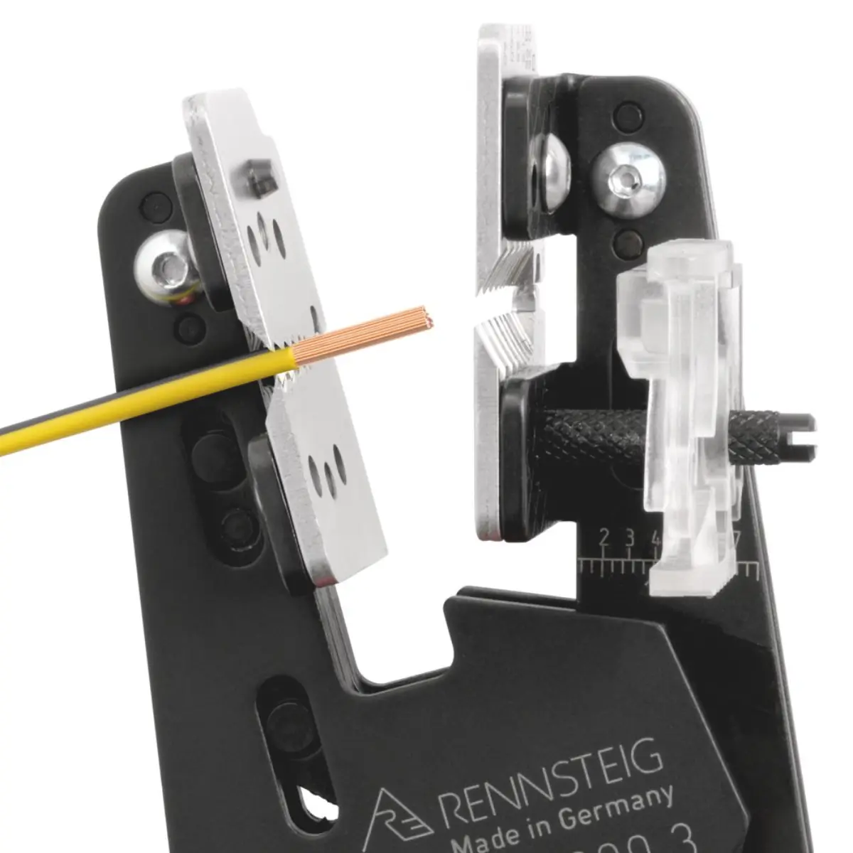 Rennsteig Abisolierzange für DIN-Litzenkabel 0,25 mm² / 0,75 mm² / 1,5 mm² / 2,5 mm² / 4,0 mm² / 6,0 mm²