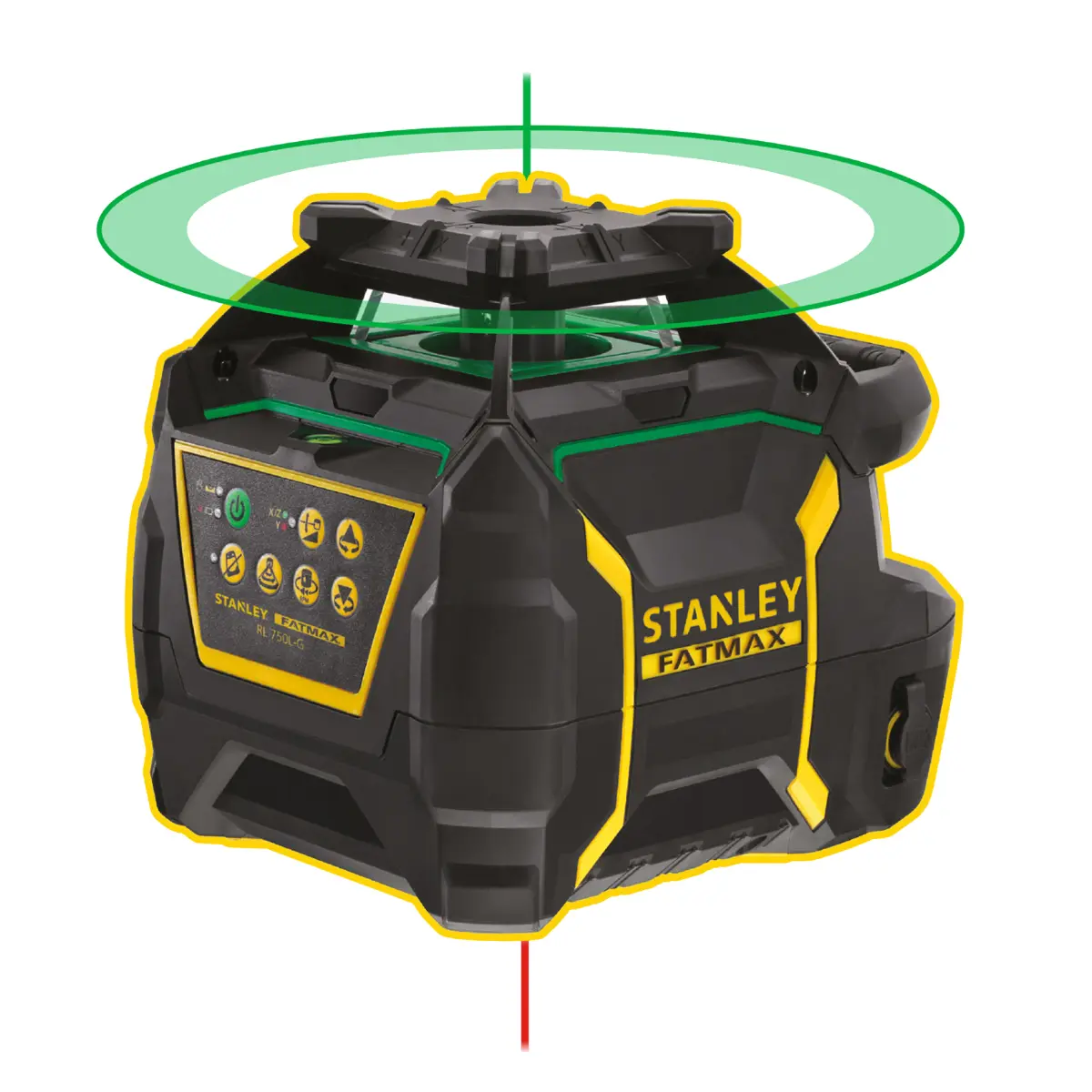 STANLEY FATMAX RL750L Rotationslaser grün (Lithium-Ionen) mit Lotfunktion auf-/abwärts, im PRO-STACK Koffer