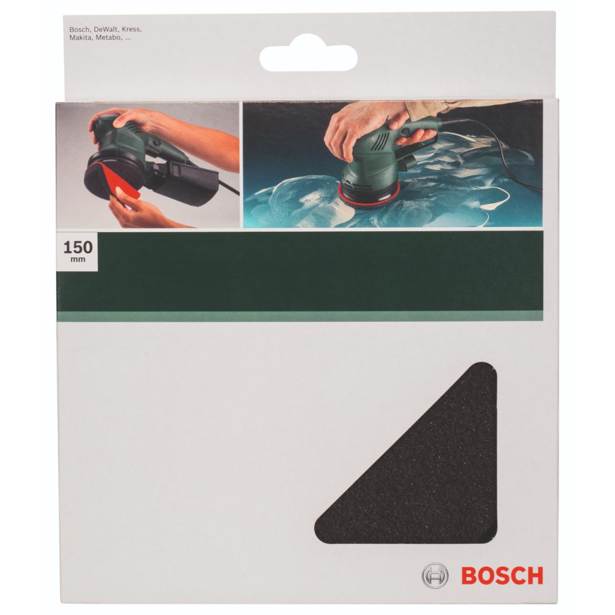 Bosch Polierschwamm für Exzenterschleifer, 150 mm Klett