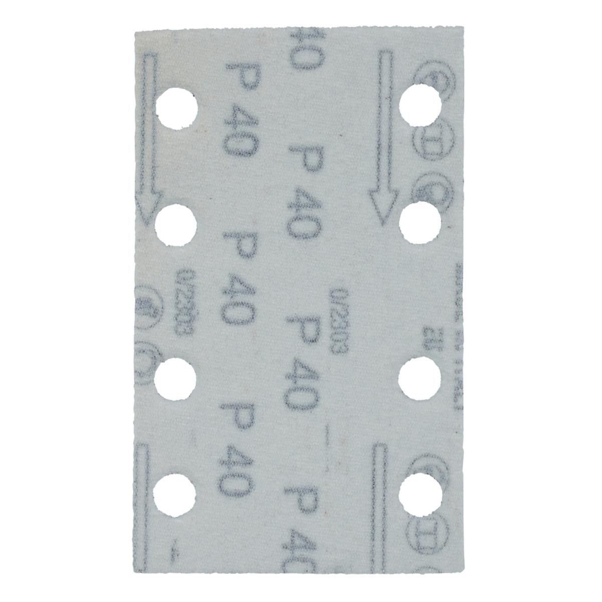 Makita Schleifpapier 80x130mm, Körnung A40,Klett, 8 Loch, 10 Stück