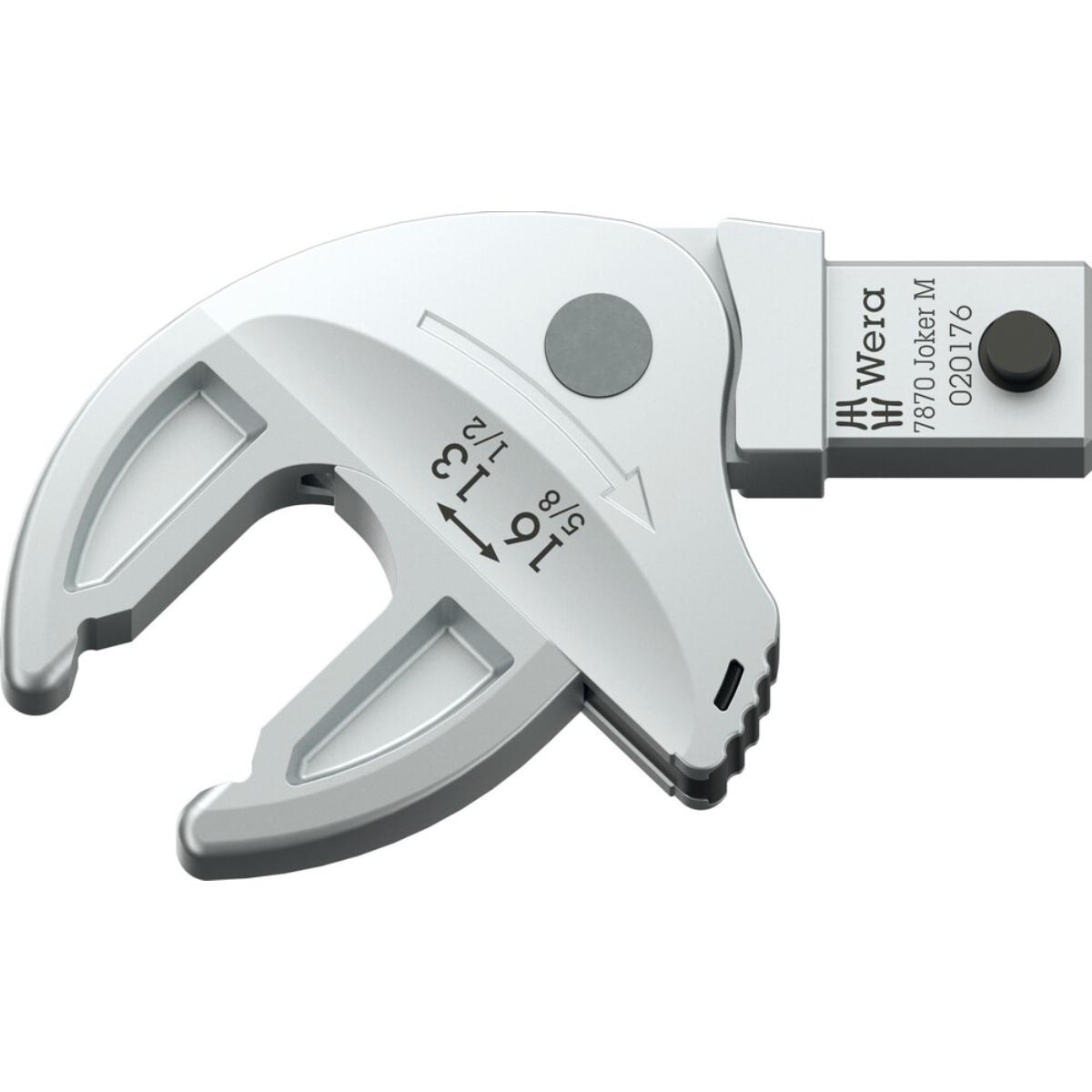 05020176001we Wera 7870 Joker M Selbstjustierender Einsteck-Maulschlüssel für Schlüsselweite 13-16 mm, 9x12 mm