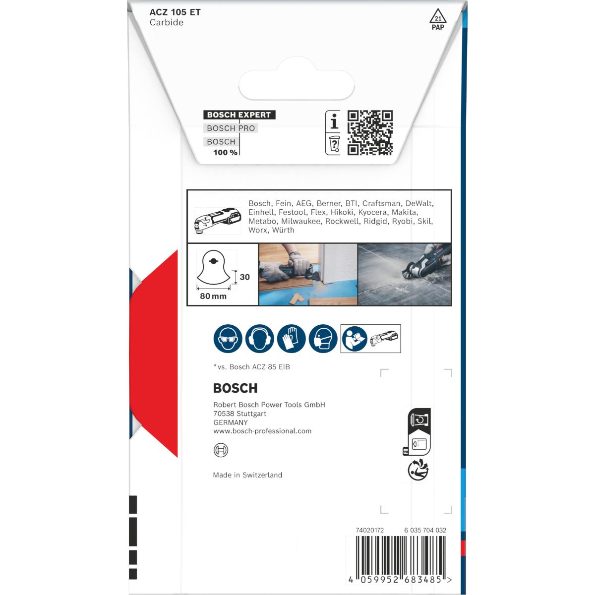 Bosch EXPERT ACZ 105 ET Multi Material Segmentsägeblatt, 80 x 30 mm