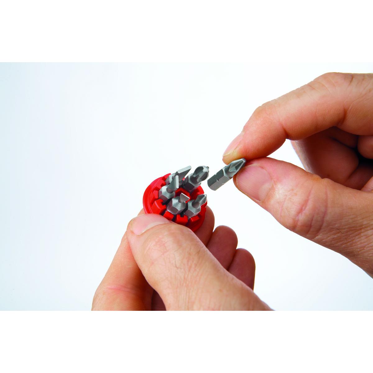 Wiha Schraubendreher mit Bit Magazin magnetisch TORX mit 6 Bits, Stubby, 1/4 zoll in SB-Kartonverpackung