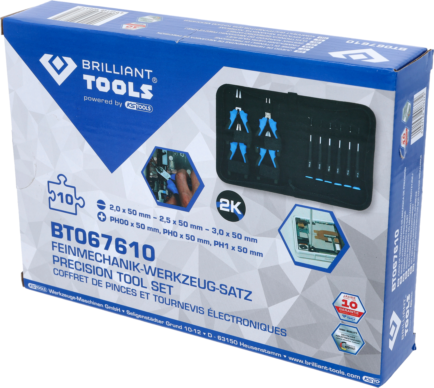 Brilliant Tools Feinmechanik-Werkzeug 10-teiliges Set