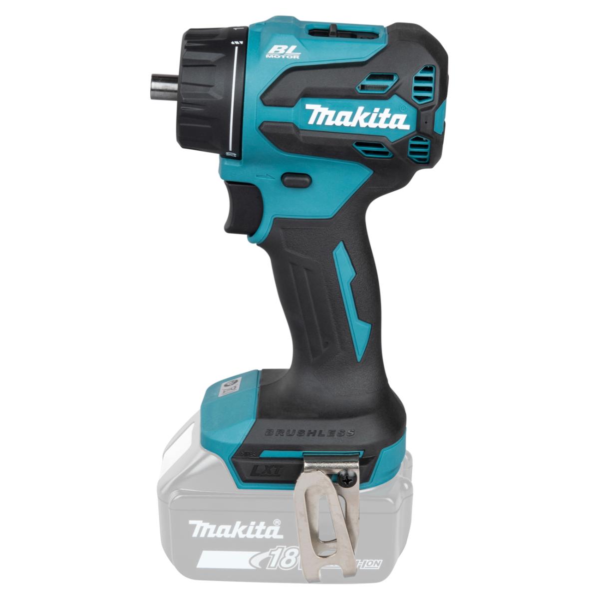 Makita Akku-Bohrschrauber mit Wechselkopfsystem inklusive 4-Kopfaufnahmen LXT 18V - DDF491ZJ01
