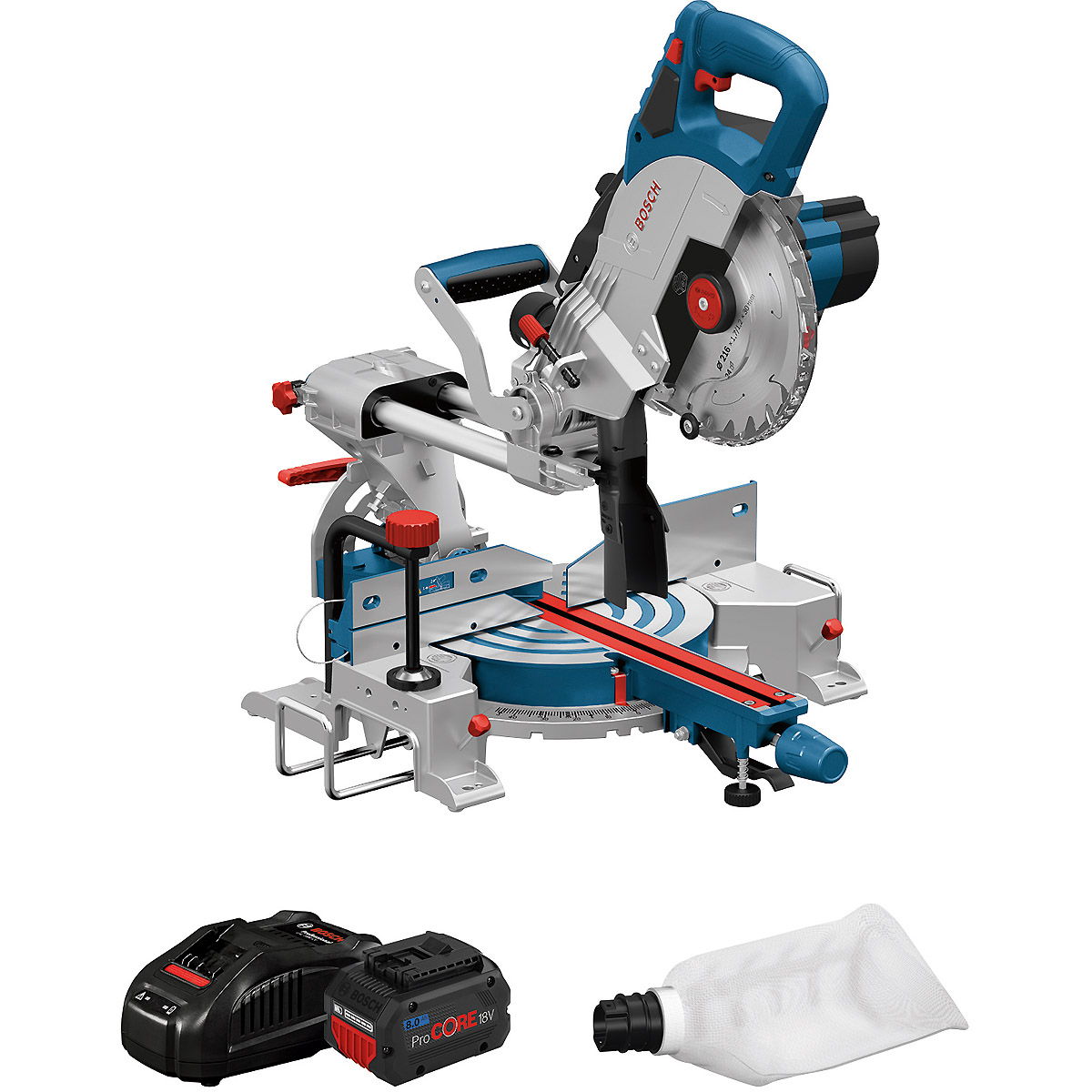 Bosch Akku-Kapp- und Gehrungssäge BITURBO GCM 18V-216