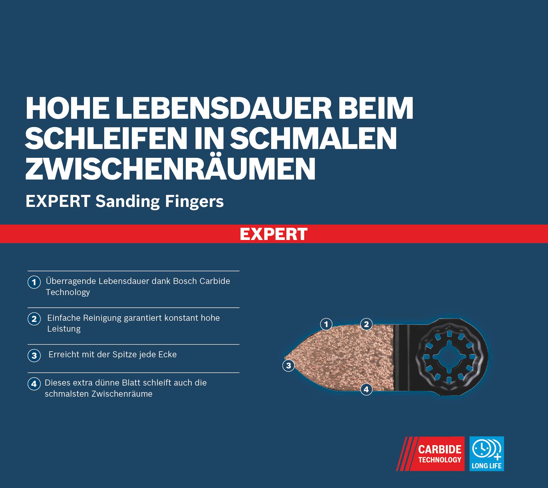 Bosch EXPERT AVZ 32 RT4 Schleiffinger, 32 x 53 mm