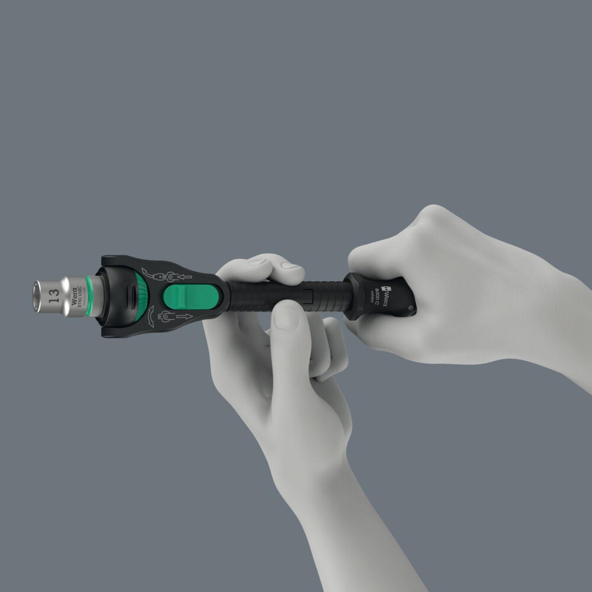 Wera 8000 C Black Edition Zyklop Speed-Knarre mit 1/2 zoll-Antrieb, 1/2 zoll x 277 mm