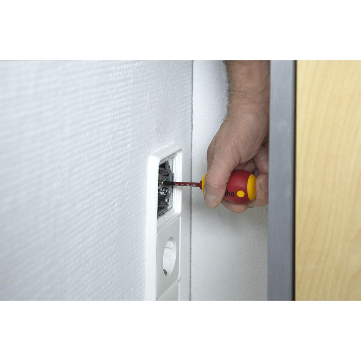 Wiha Schraubendreher mit Bithalter Set slimVario electric Stubby 4-teilges Set mit slimBits