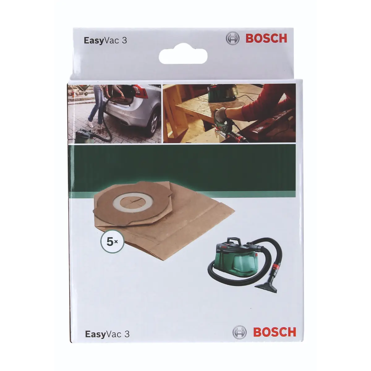 Bosch Papierstaubbeutel für EasyVac 3, 5er Pack