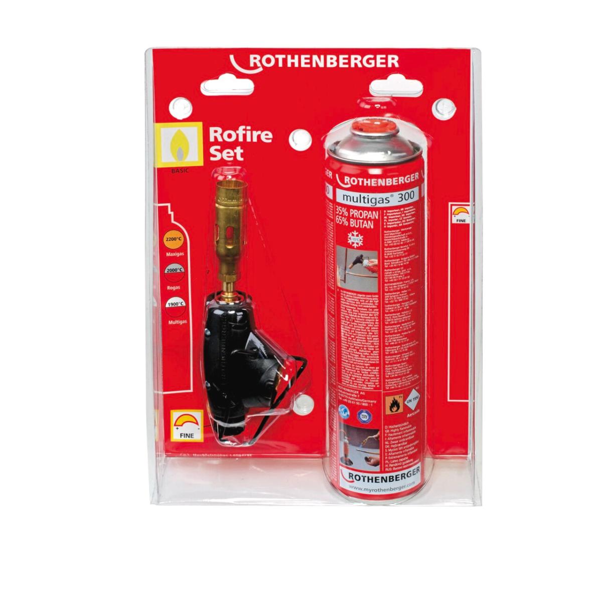Rothenberger ROFIRE Set mit Multigas 300, 7/16 Zoll - EU