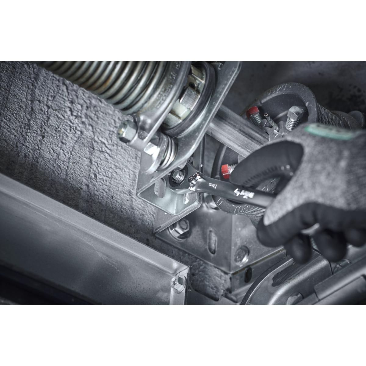 Wiha Ringratschen-Gabelschlüssel Set 12-teilges Set umschaltbar in Halter