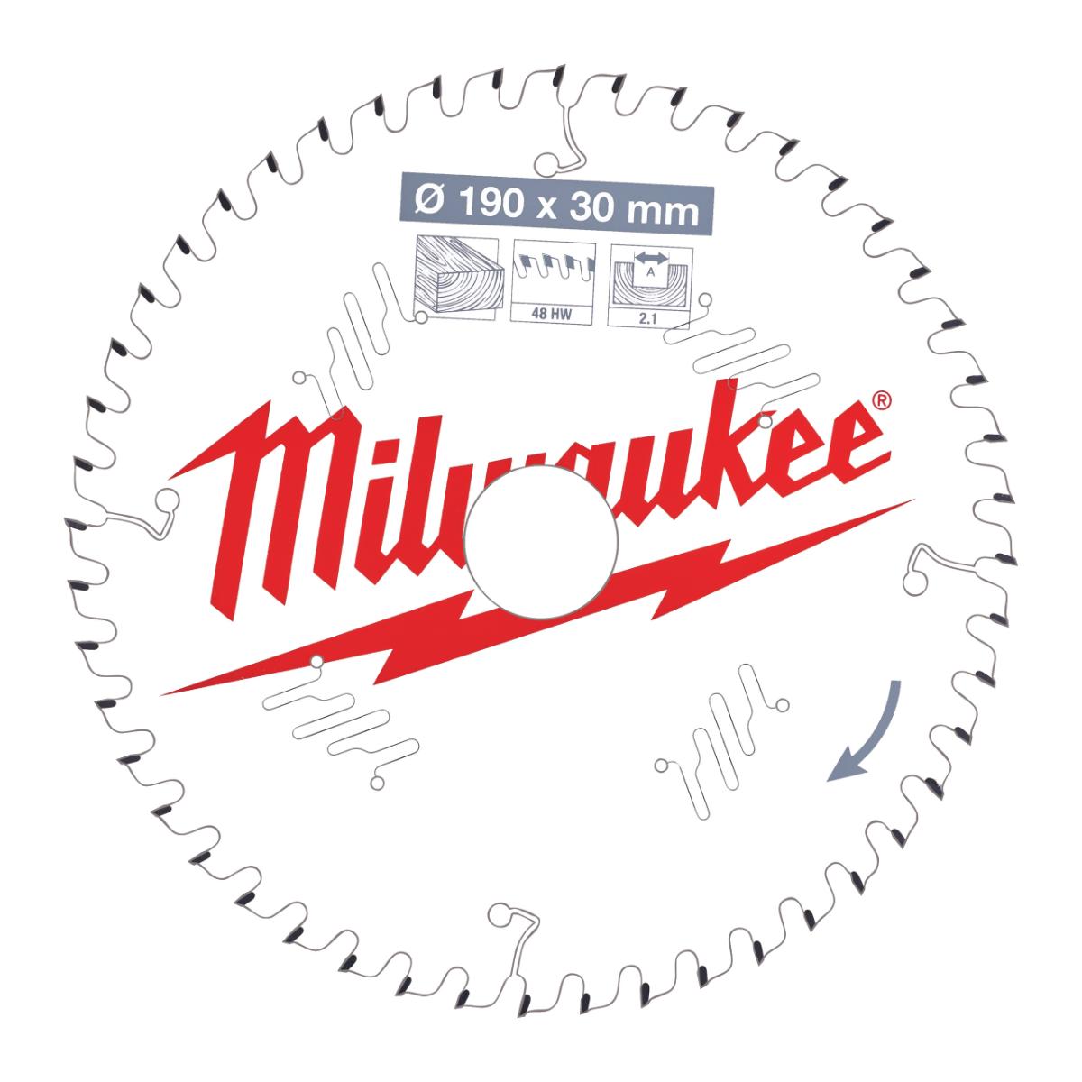 Milwaukee - KREISSÄGEBLATT 190/30MM 48Z HOLZ - 4932471380