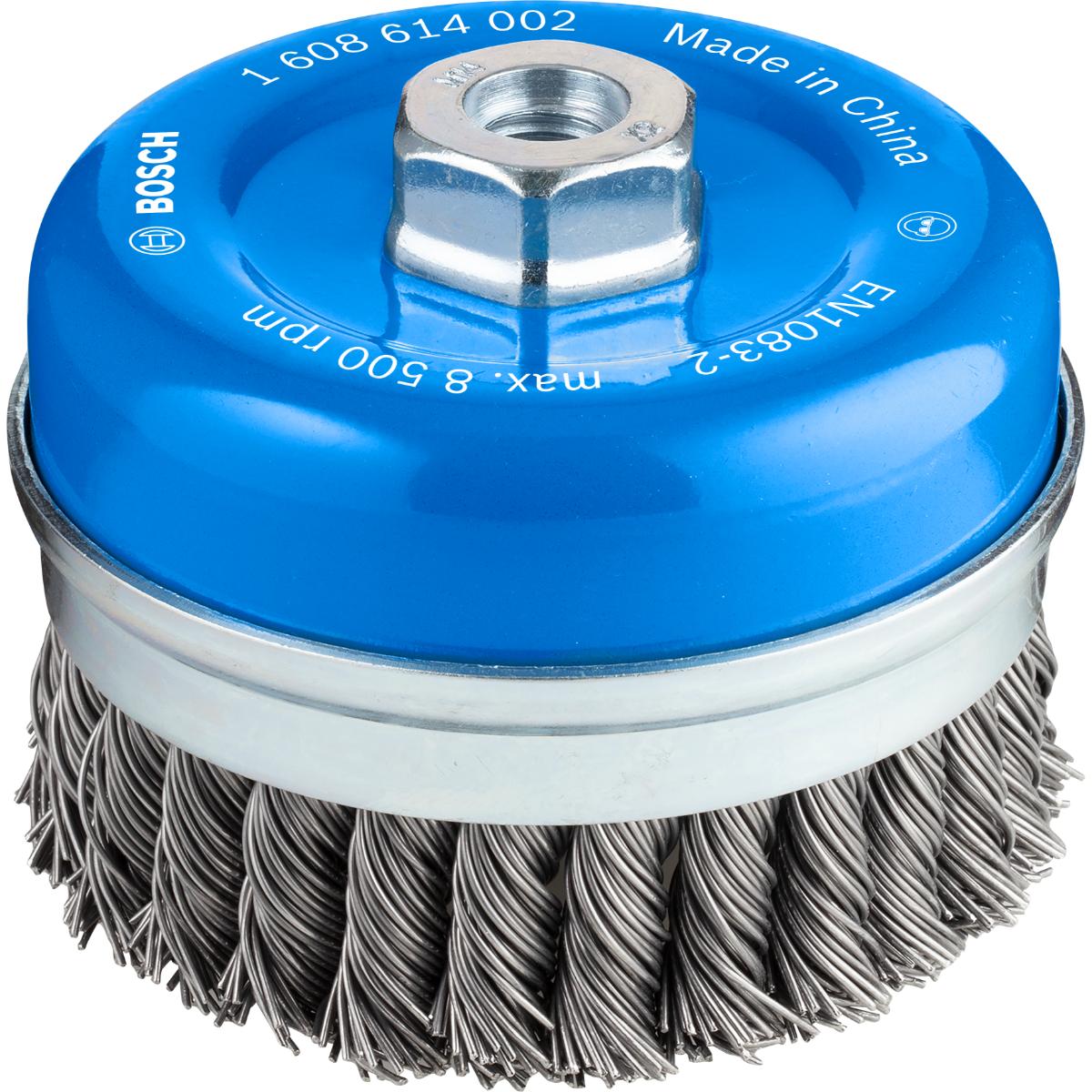 Bosch PRO Topfbürste, Stahl, gezopfter Draht, M14