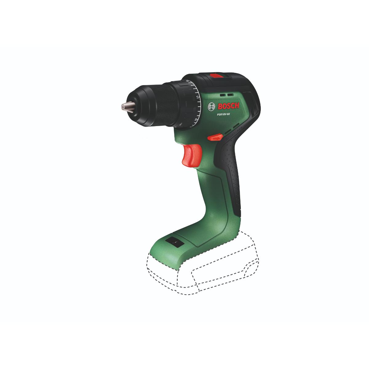 Bosch Akku-Bohrschrauber PSR18V-60, 1x Akku PBA 18V 2.5Ah
