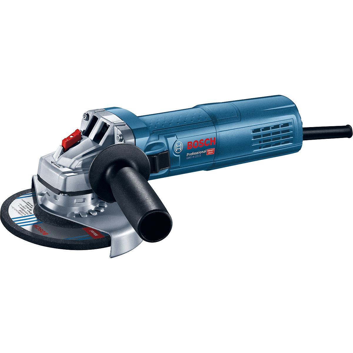 Bosch Winkelschleifer GWS 9-115 S + Zusatzhandgriff + Handwerkerkoffer
