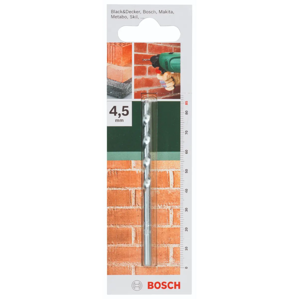 Bosch Steinbohrern D= 4,5 mm, L= 85 mm