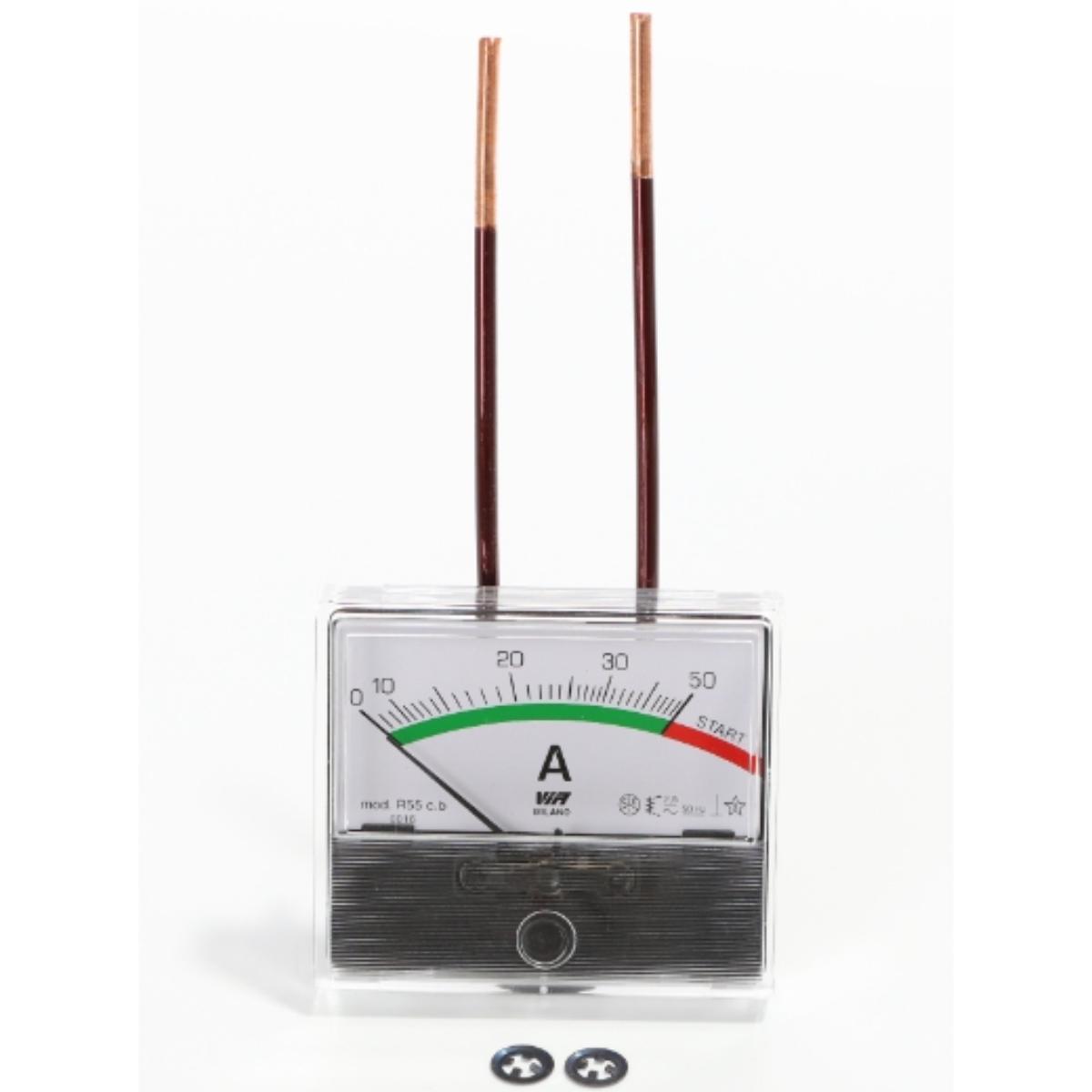 ELMAG Amperemeter 0-50 A. 70x60mm für