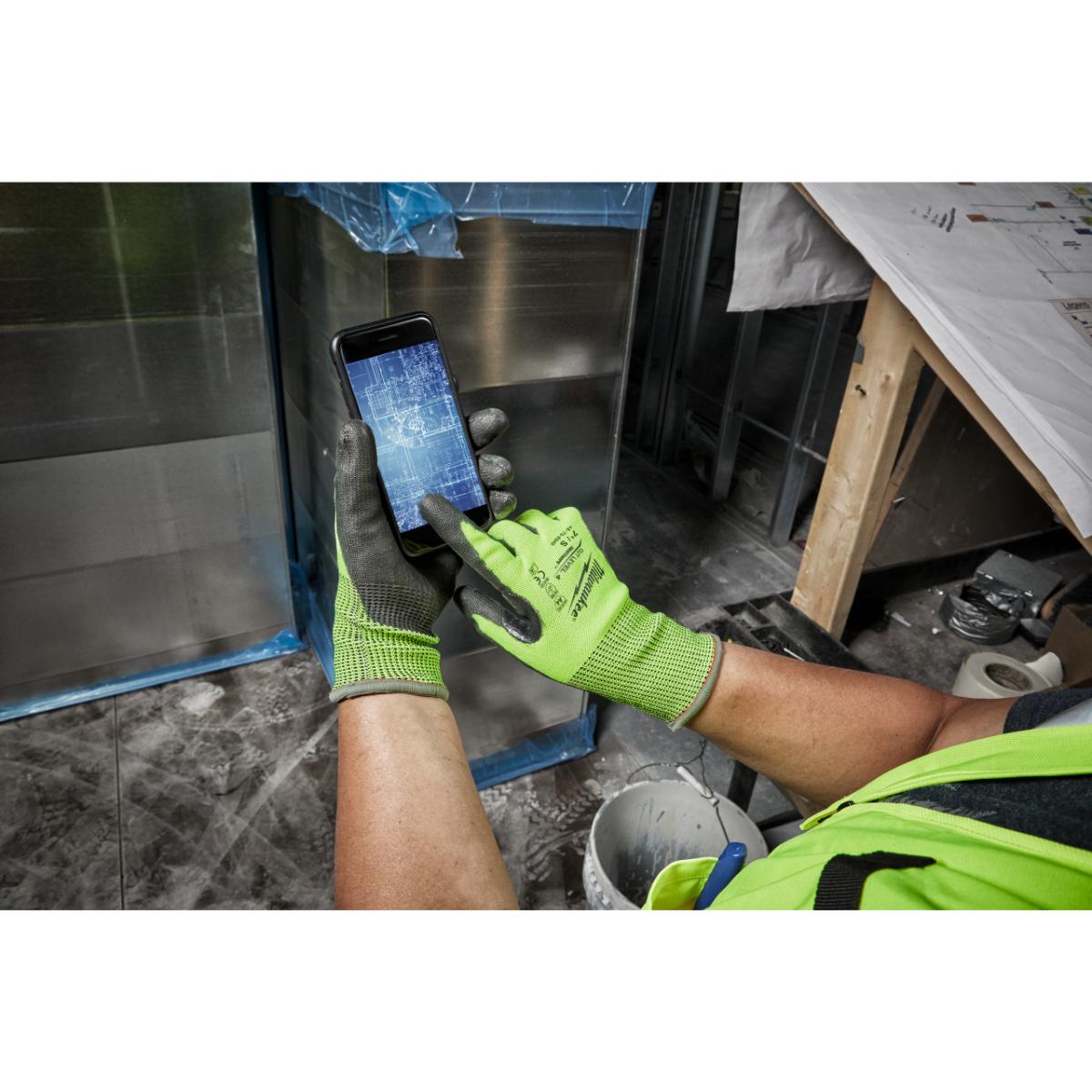 Milwaukee - SCHNITTSCHUTZHANDS. 4/D 7/S HI-VIS - 4932479926