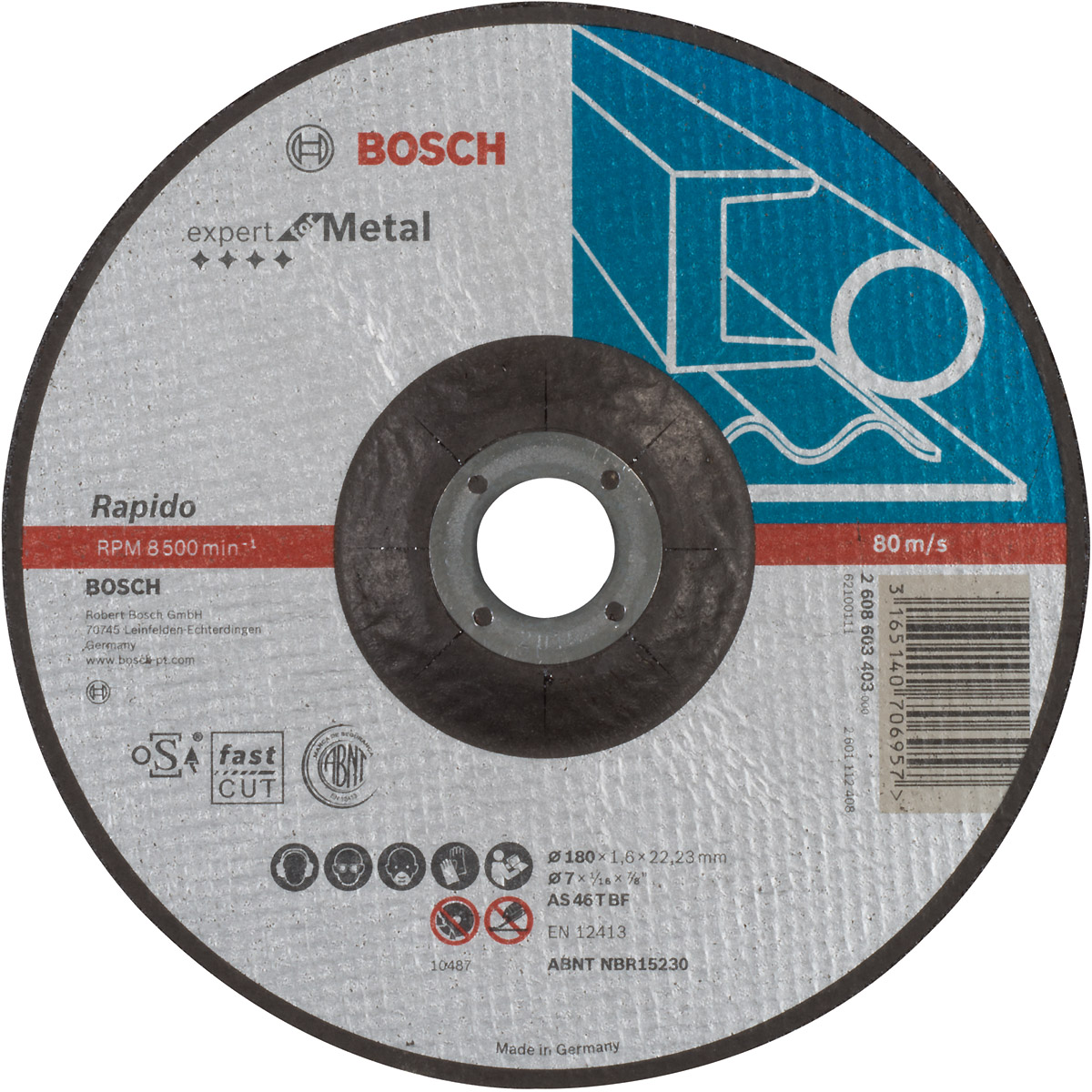 Bosch Trennscheibe gekröpft Expert for Metal - Rapido AS 46 T BF