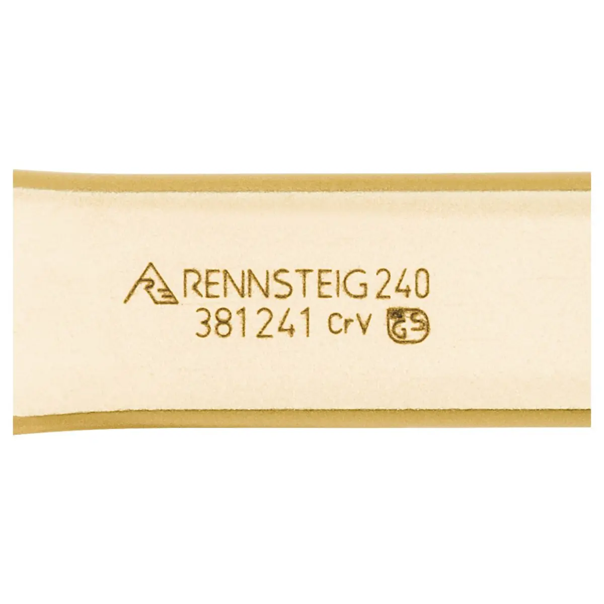 Rennsteig Schlitzmeißel mit Handschutz gebogen 27 x 240 mm, lackiert