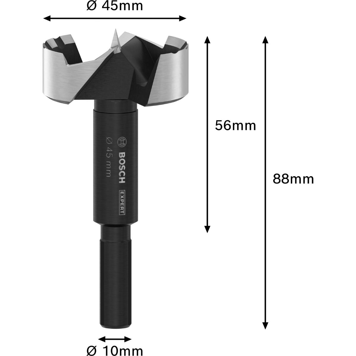 2608901841BO Bosch EXPERT Wood Forstnerbohrer, 45 mm, D10 mm