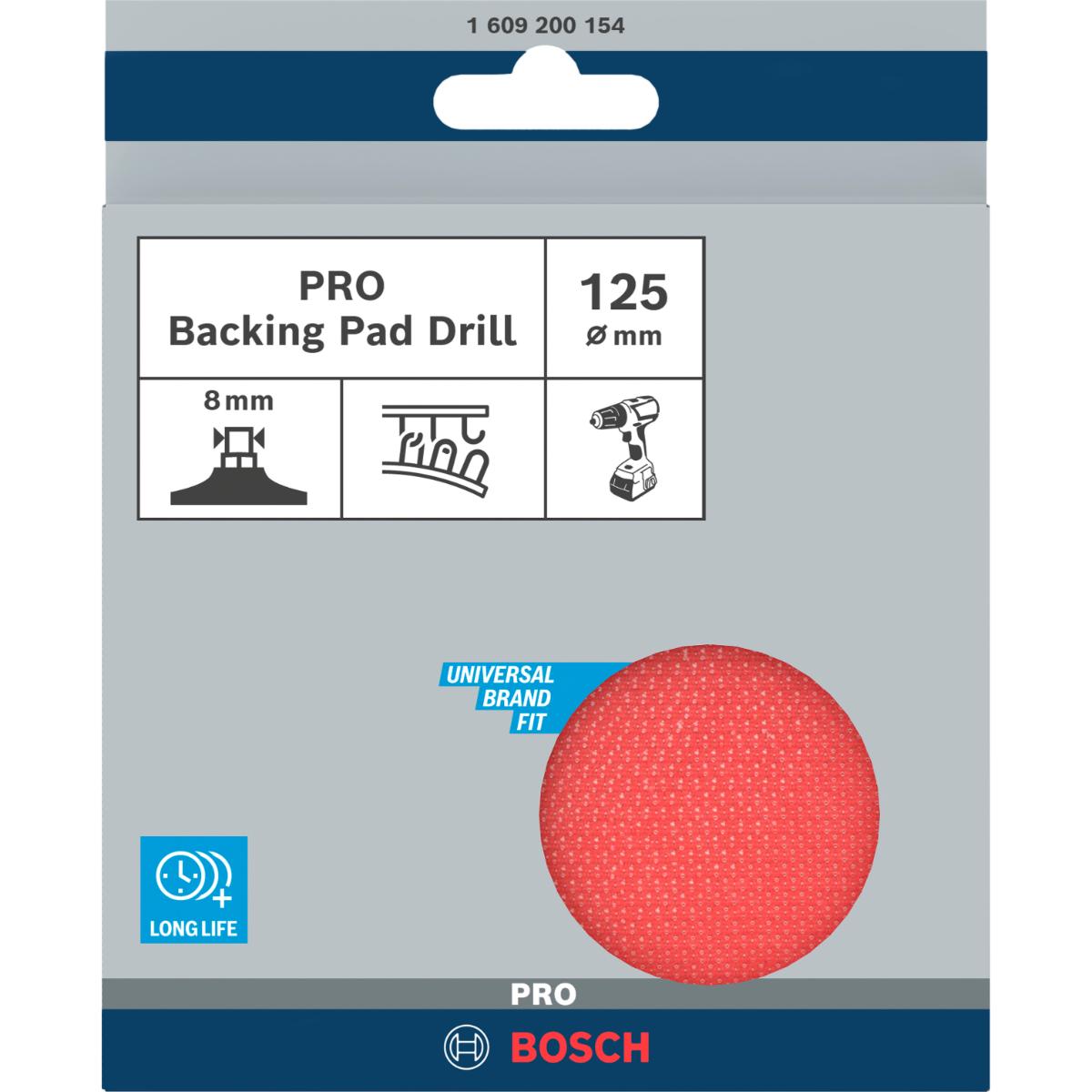 Bosch PRO Klettverschlussteller, 125 mm, 8 mm