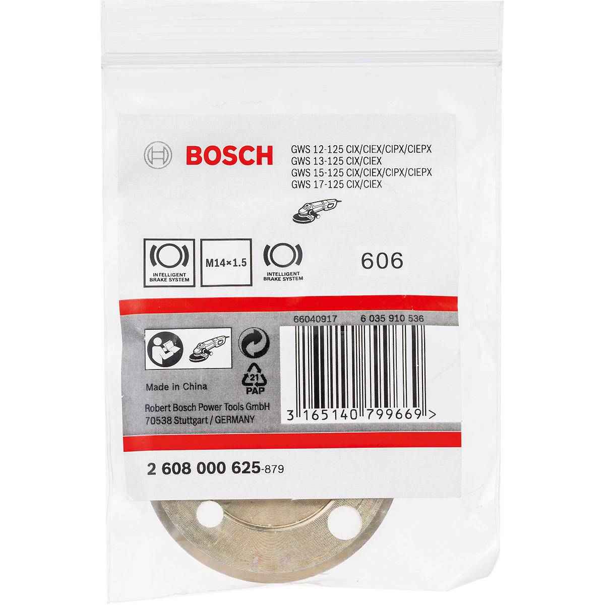 Bosch Spannmutter für Winkelschleifer, M 14 x 1,5 mm