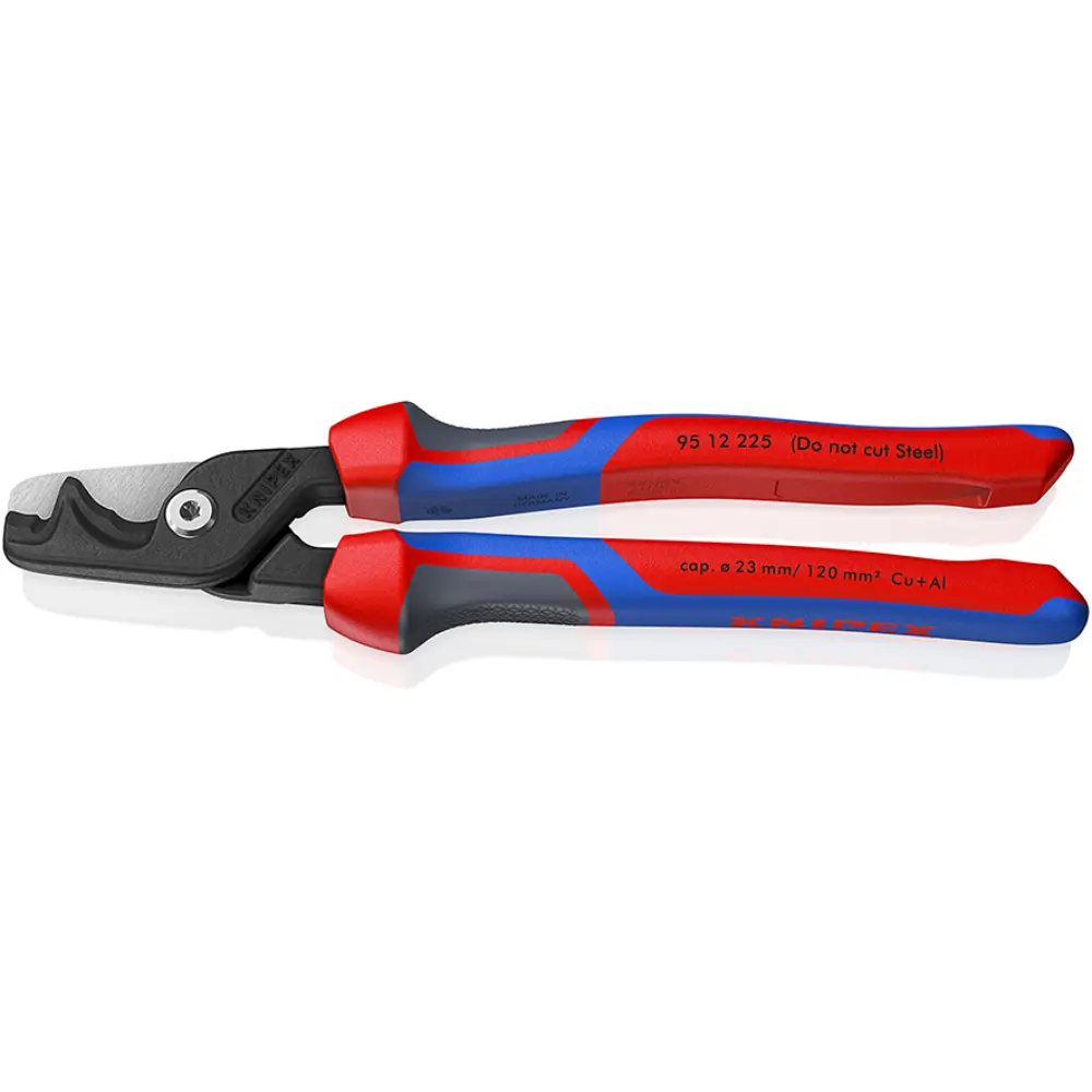 KNIPEX StepCut XL Kabelschere mit Stufenschnitt mit Comfort-Griffen brüniert 225 mm