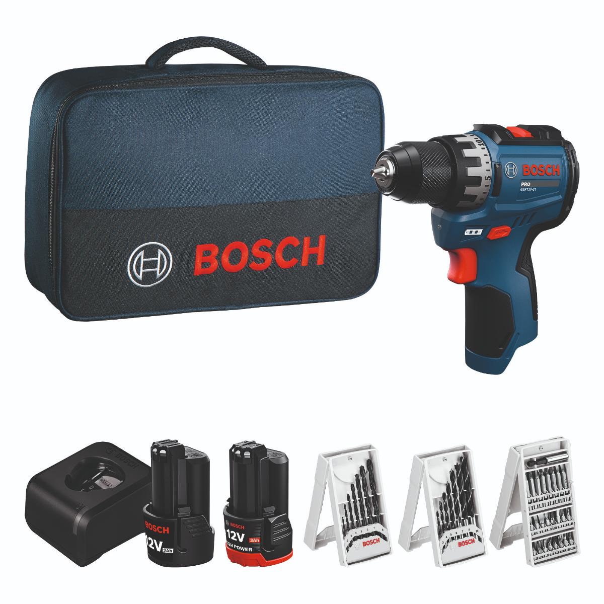Bosch Akku-Bohrschrauber GSR12V-31, 1x GBA 12V 3.0Ah, 1x GBA 12V 2.0Ah, Werkzeugtasche